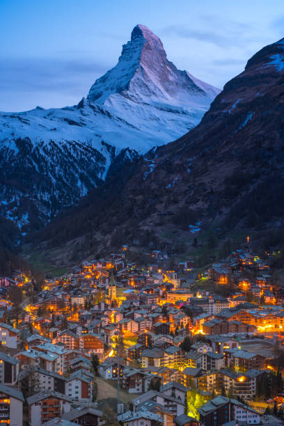 istock Zermatt Village and Matterhorn peak, Switzerland 700670018