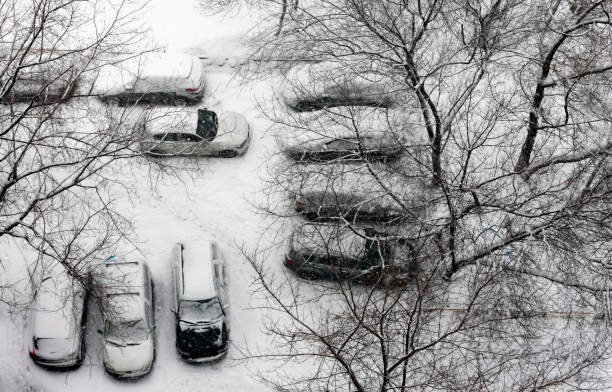 istock court yard with cars from above 700673348