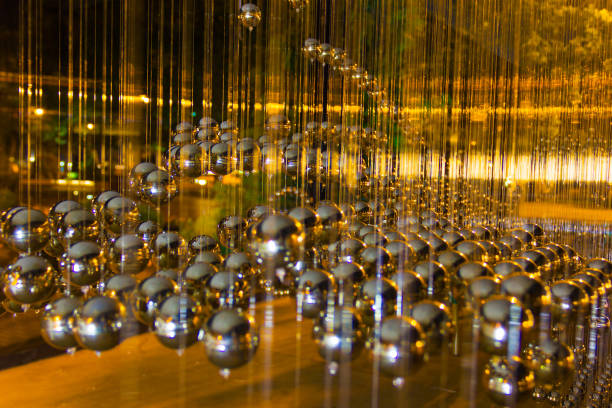 istock Hanging metal balls 700684958