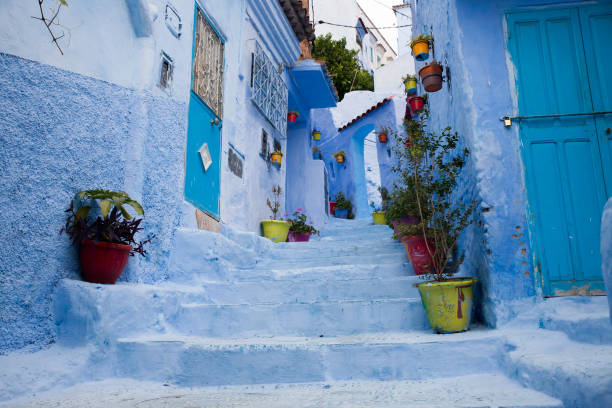 istock Street in blue city 700702930