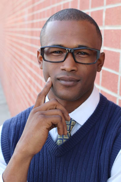 istock Handsome African male with glasses 700709806