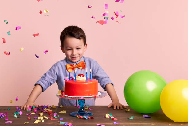 istock Birthday party for cute child. 700712602