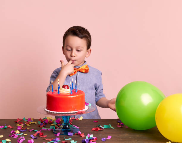 istock Birthday party for cute child. 700721396