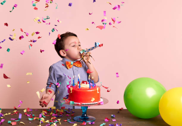 istock Birthday party for cute child. 700722850
