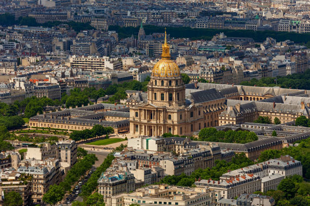 istock Les Invalides and parisian roofs. 700750644