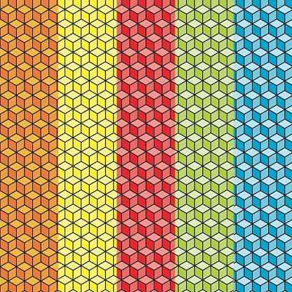 Cubic Pattern Introduction Page Cubic Patterns Pack Stock Illustration - Download Image Now - Art ...
