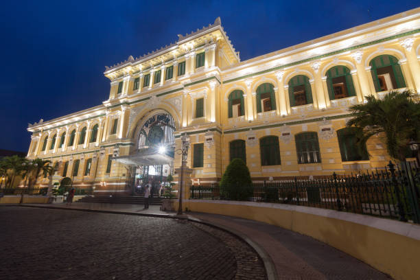 istock Saigon Central Post Office on twilight time in Ho Chi Minh, Vietnam. 700795002