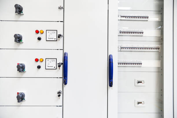 istock Low-voltage cabinet for power and distribution electricity 700800218