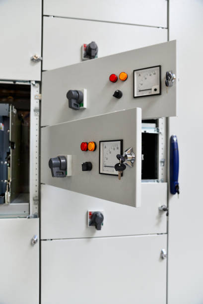 istock Low-voltage cabinet for power and distribution electricity 700800260