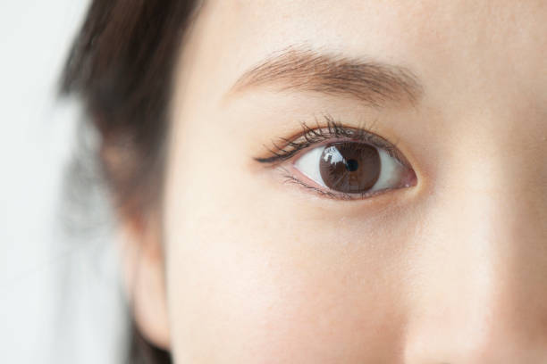 primer plano de la cara de mujer - japonés oriental fotografías e imágenes de stock