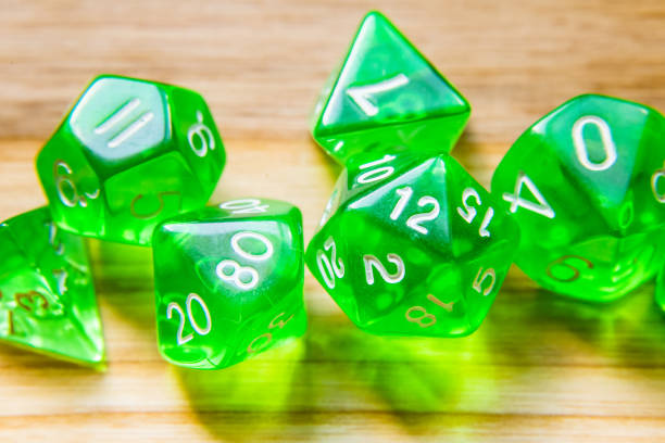 istock A beautiful winning playing dice rolled on a side on wooden table 700814068