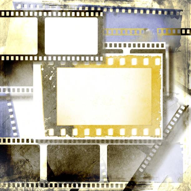 istock Retro film strip frames in sepia tones with copy space. 700839968