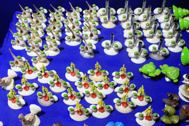 istock Colorful handcraft. Show piece for interior decoration. 700847426
