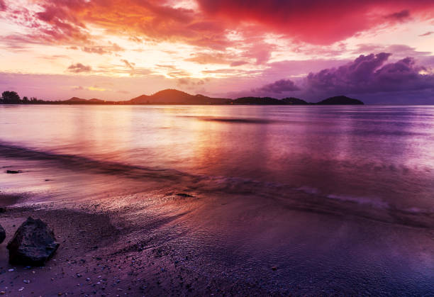 istock Sea sunset or sunrise in twilight with sky and cloud 700847542