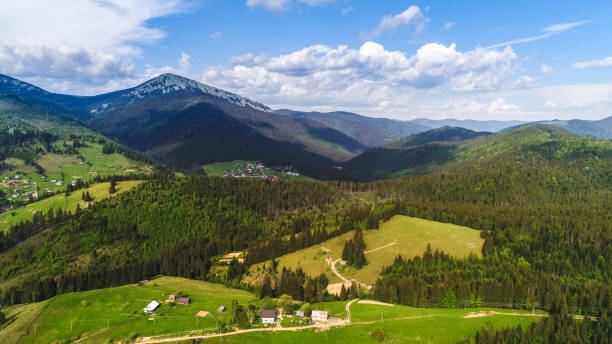 istock Mountain village landscape in Carpatian 700856020