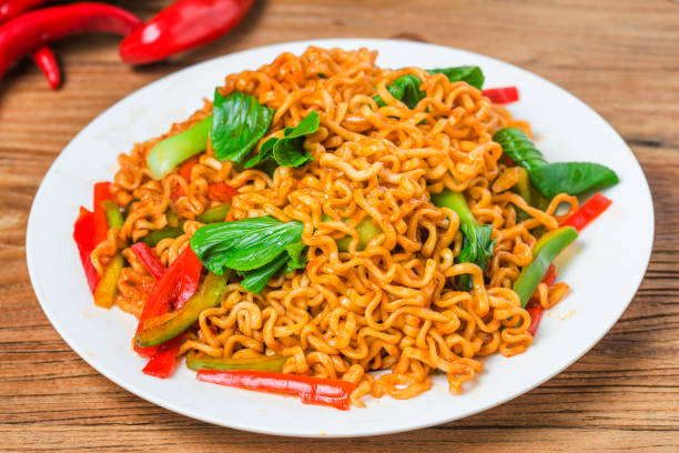istock Korean instant noodles Spicy instant noodles 700858148