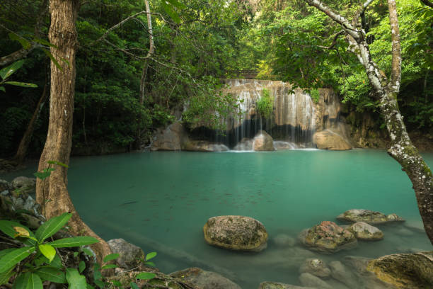 istock Beautiful and Breathtaking green waterfall 700891080