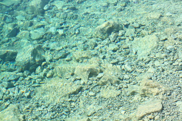 word under the blue and green water stock photo