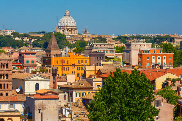istock Aerial view of Rome, Italy 700896434