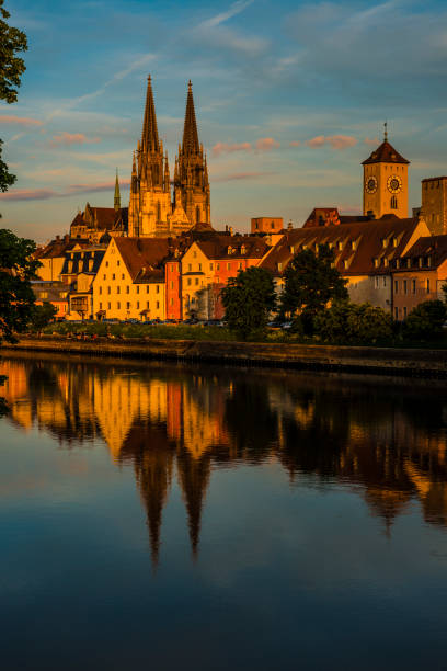 istock Regensburg old town over Danube River 700900796