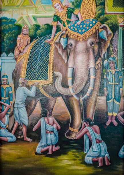 The Mold gold elephants at Doi Sudhep in Thailand