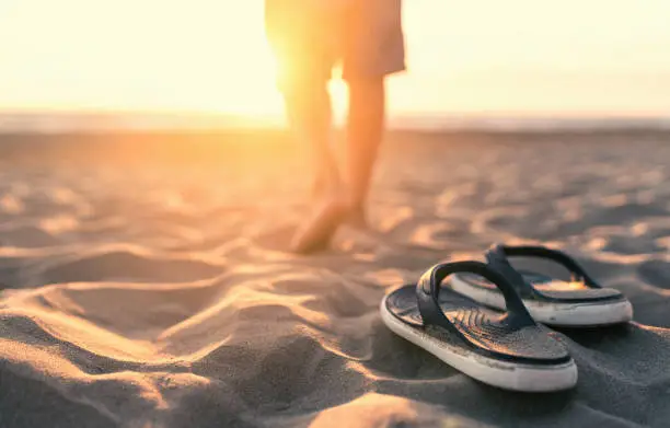 Photo of Relaxing near sea at sunset