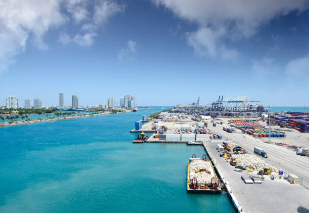 Port of Miami - fotografia de stock