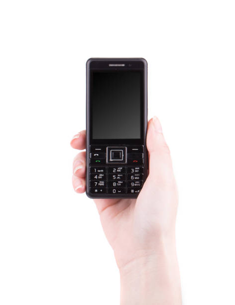 istock Hand holding and touch phone. 700959000