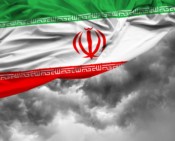 istock Iranian flag on a bad day 700977114