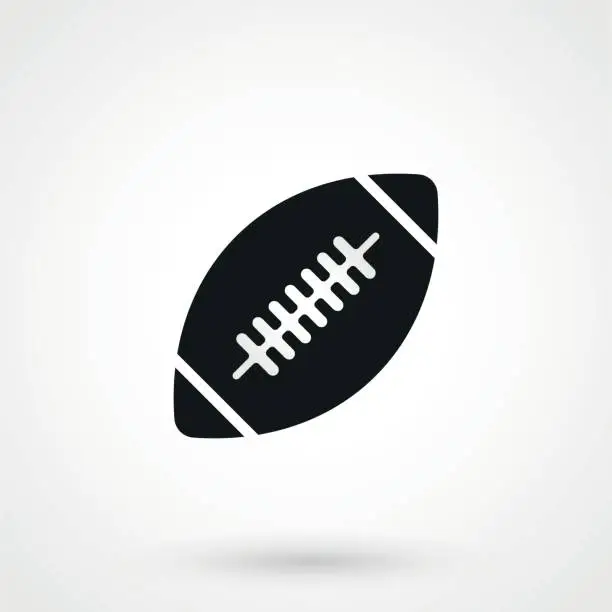 Vector illustration of rugby ball icon