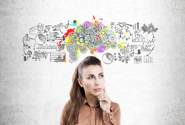 istock Pensive woman, start up and brain 701016798