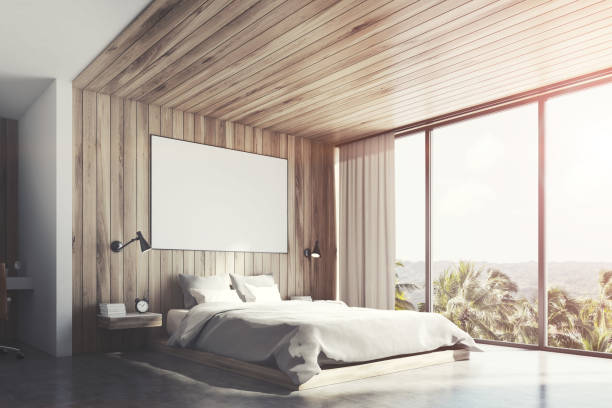 istock Eco wooden bedroom , corner, toned 701017248