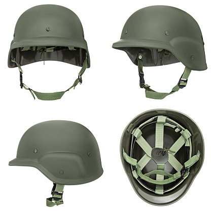 Casco militar verde, caqui photo