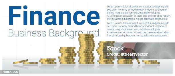 Business And Finance Concept Background With Stacks Of Coins Vector Illustration Stock Illustration - Download Image Now