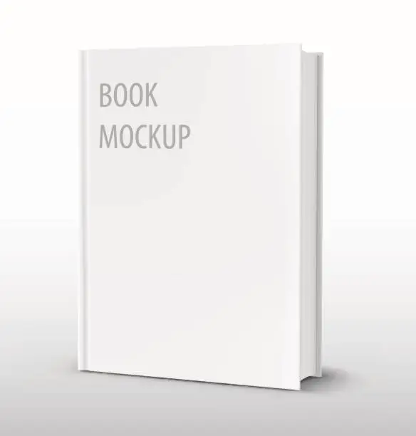 Vector illustration of Mockup hardcover book