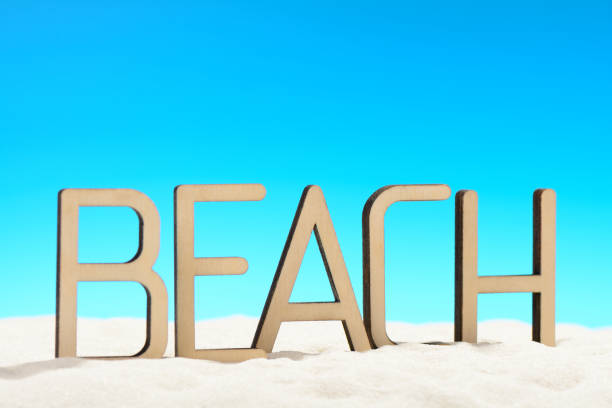 istock The word BEACH on the beach 701100748