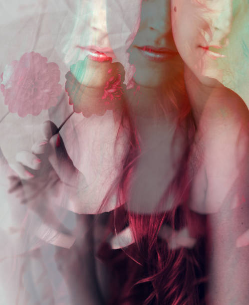 istock Double exposure of woman portrait 701121902