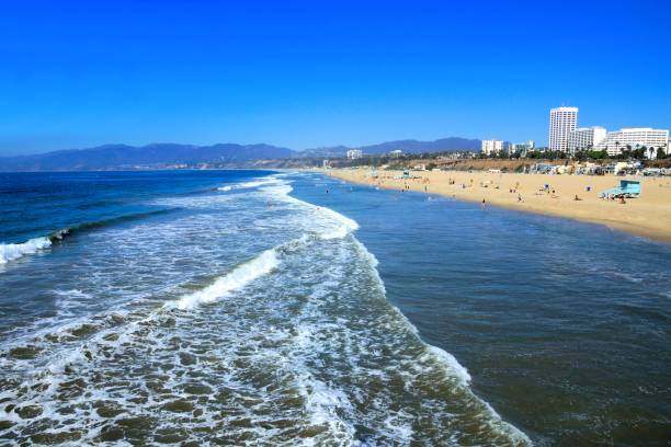 istock Beach from Santa Monica Pier, California 701122040