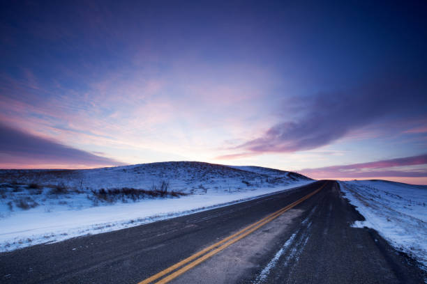 Traveling on highway 363 just out side of Moose Jaw, Saskatchewn, the rolling hills start.