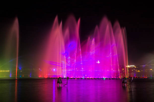 istock Music fountain at night 701188738