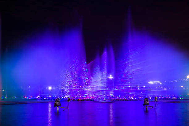 istock Music fountain at night 701188752