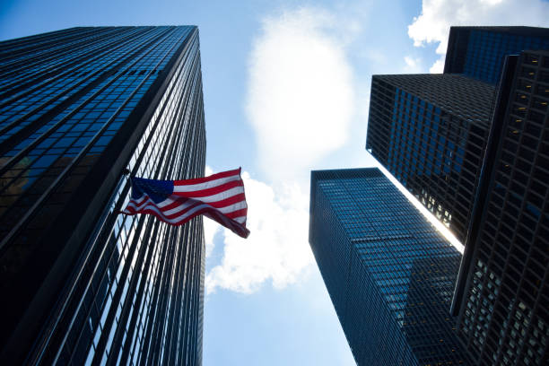 istock American Flag & Corporate Buildings 701191184