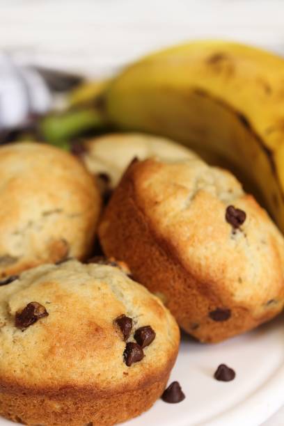 istock Homemade  banana Chocolate chip muffins, selective focus 701196048