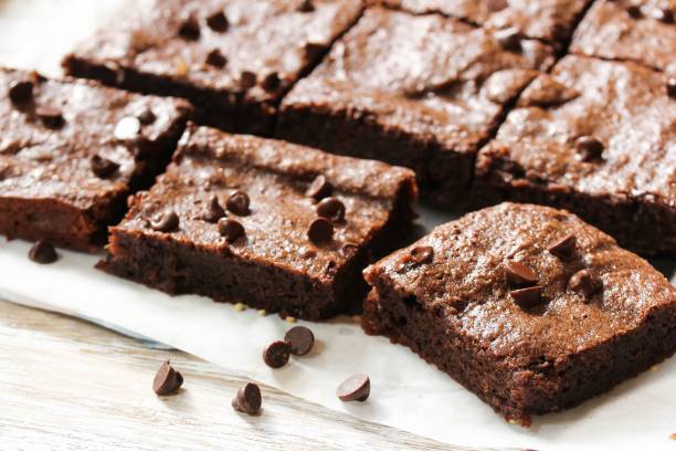 istock Homemade Fudge Brownies, selective focus 701196064