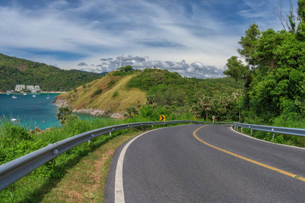istock Asphalt road and sea in Phuket, Thailand. 701211652