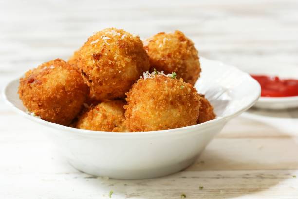 istock Mashed Potato Cheese balls / Croquette - Bread crumbed fried food roll 701214190
