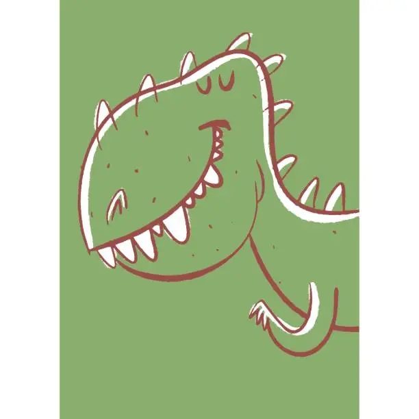 Vector illustration of Dinosaur cartoon