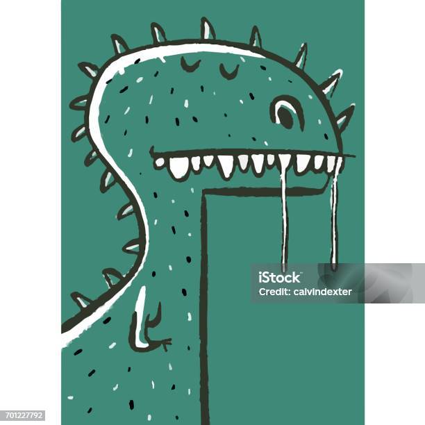 Dinosaur Cartoon Stock Illustration - Download Image Now - Monster - Fictional Character, Ancient, Animal