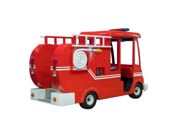 istock Big Red Fire Truck Isolated on White 701233868