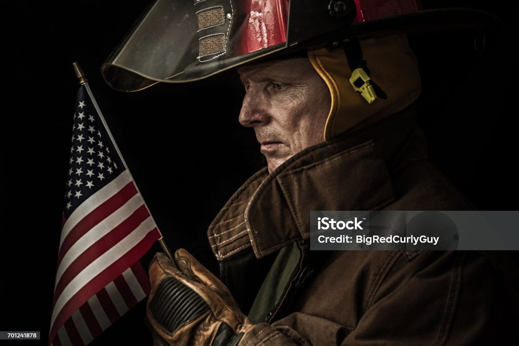 Ehren der Farben - Lizenzfrei Feuerwehrmann Stock-Foto